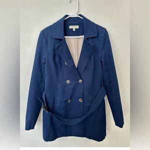 41 Hawthorn Navy Double-Breasted Trench Coat